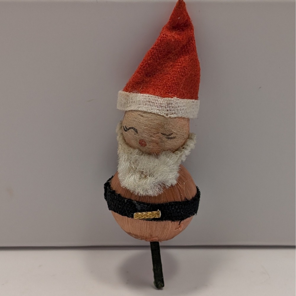 Vintage Christmas Santa Claus Ornament Figurine Tiny Retro Festive Holiday Decor